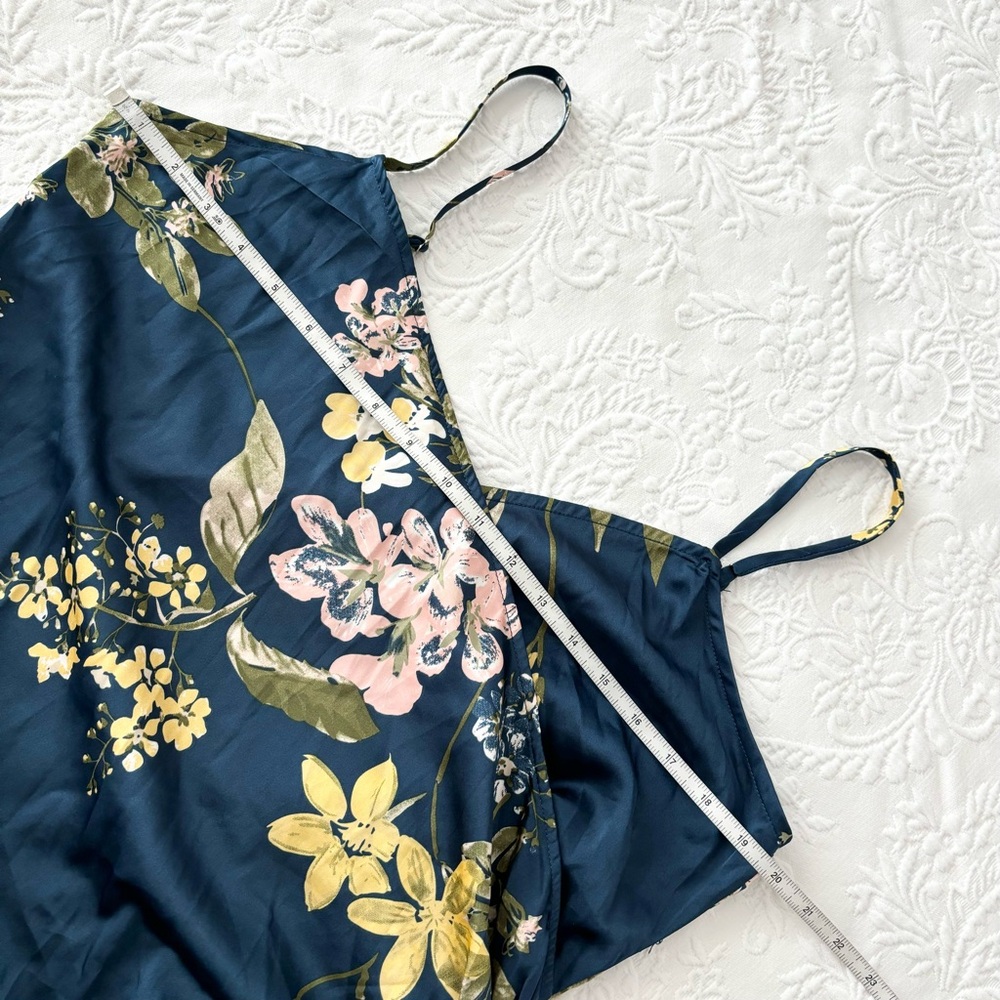 Lulu's Floral Navy Midi Dress - Picture 6 of 8